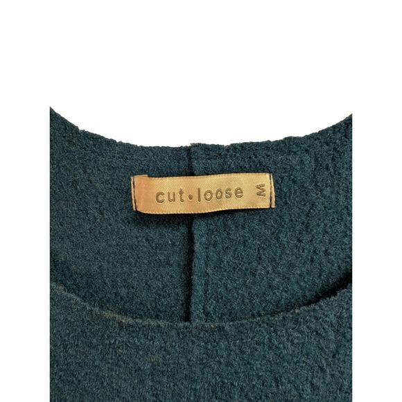 Cut‎ Loose Boiled Wool Sleeveless Tunic  Lagenlook Layering Art to Wear Teal M - Picture 4 of 5